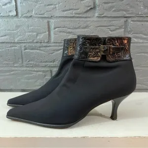 -DONALD J PLINER BLACK LUCYA POINTED TOE BOOTIES