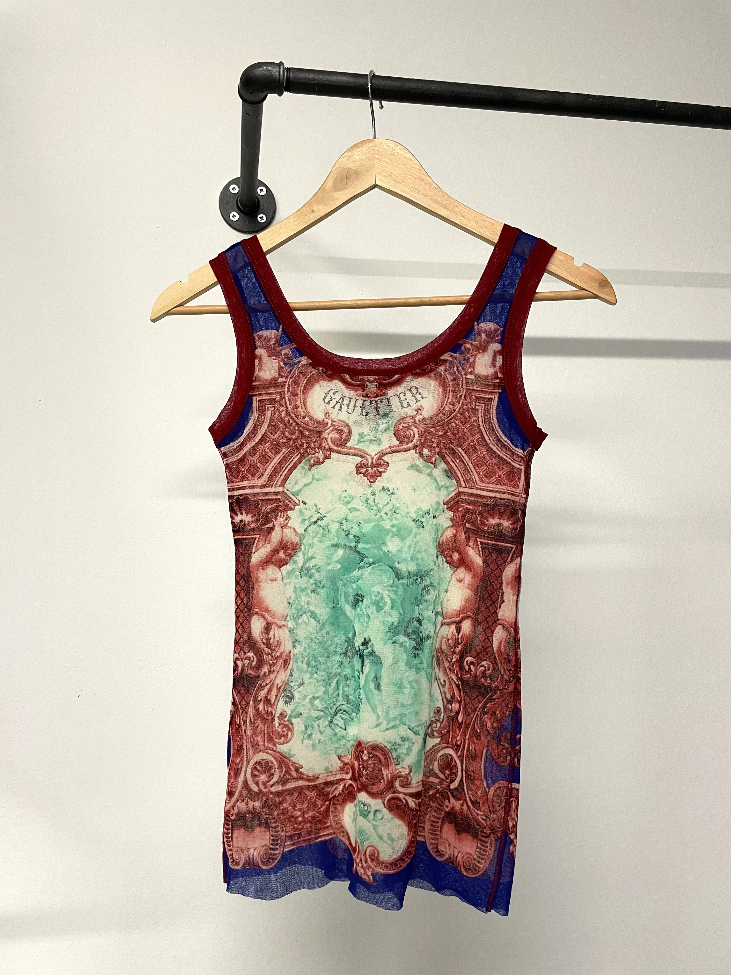 2007 Jean Paul Gaultier FULL SET mesh tank and cardigan