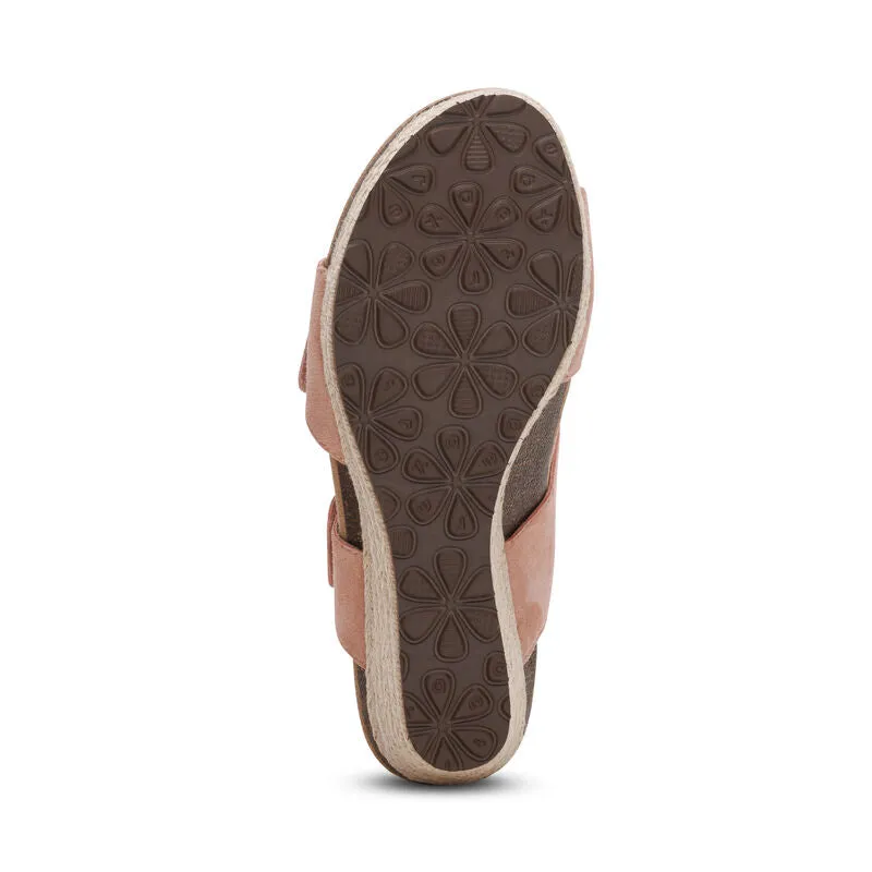 Aetrex Women's Ashley Espadrille Wedge Rose