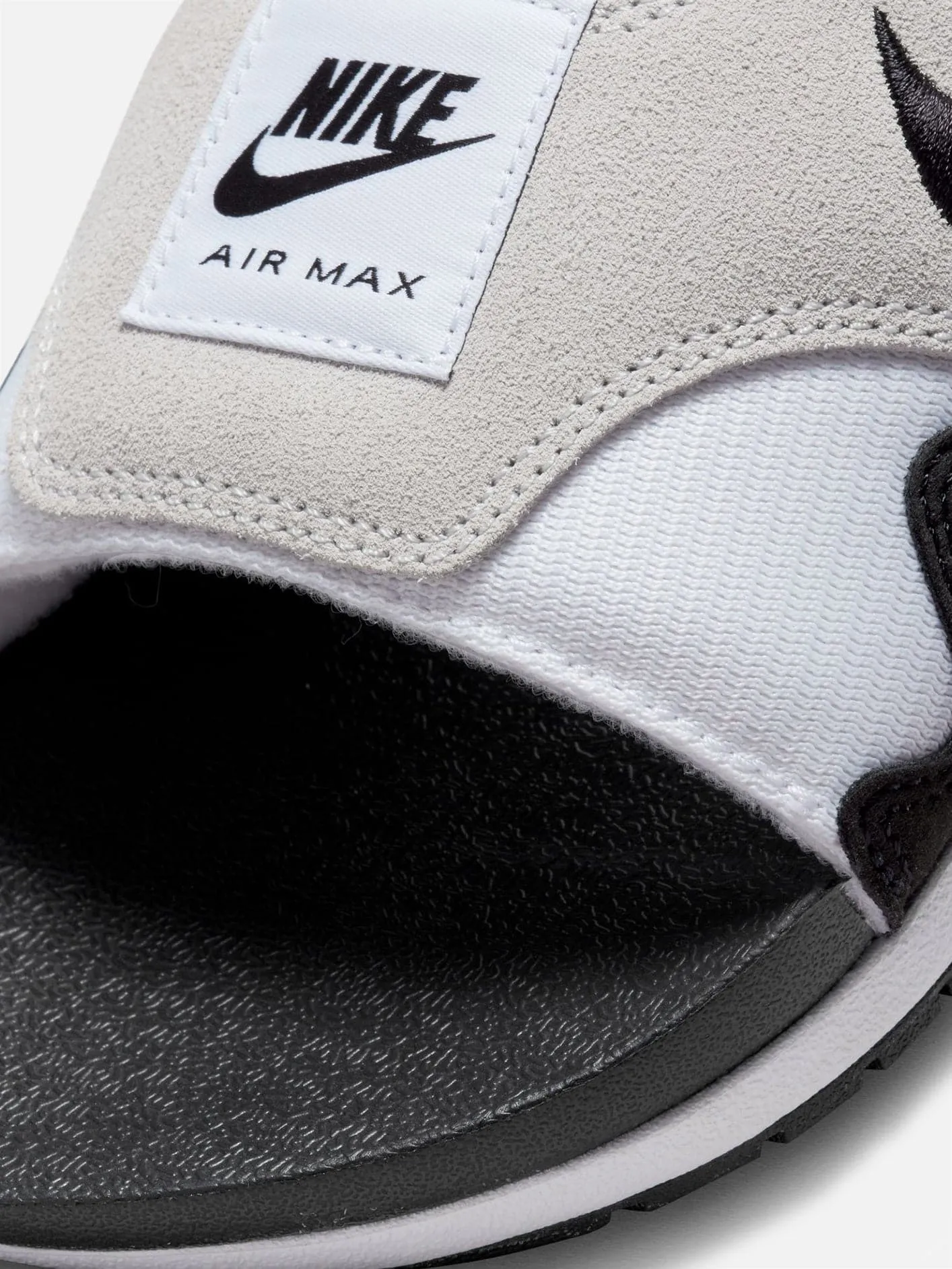Air Max 1 Slides "White and Black"