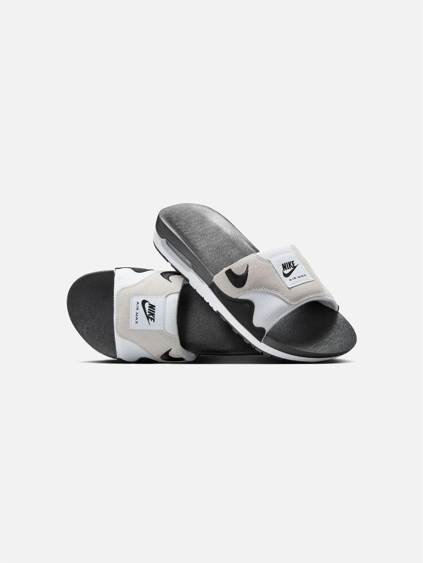 Air Max 1 Slides "White and Black"