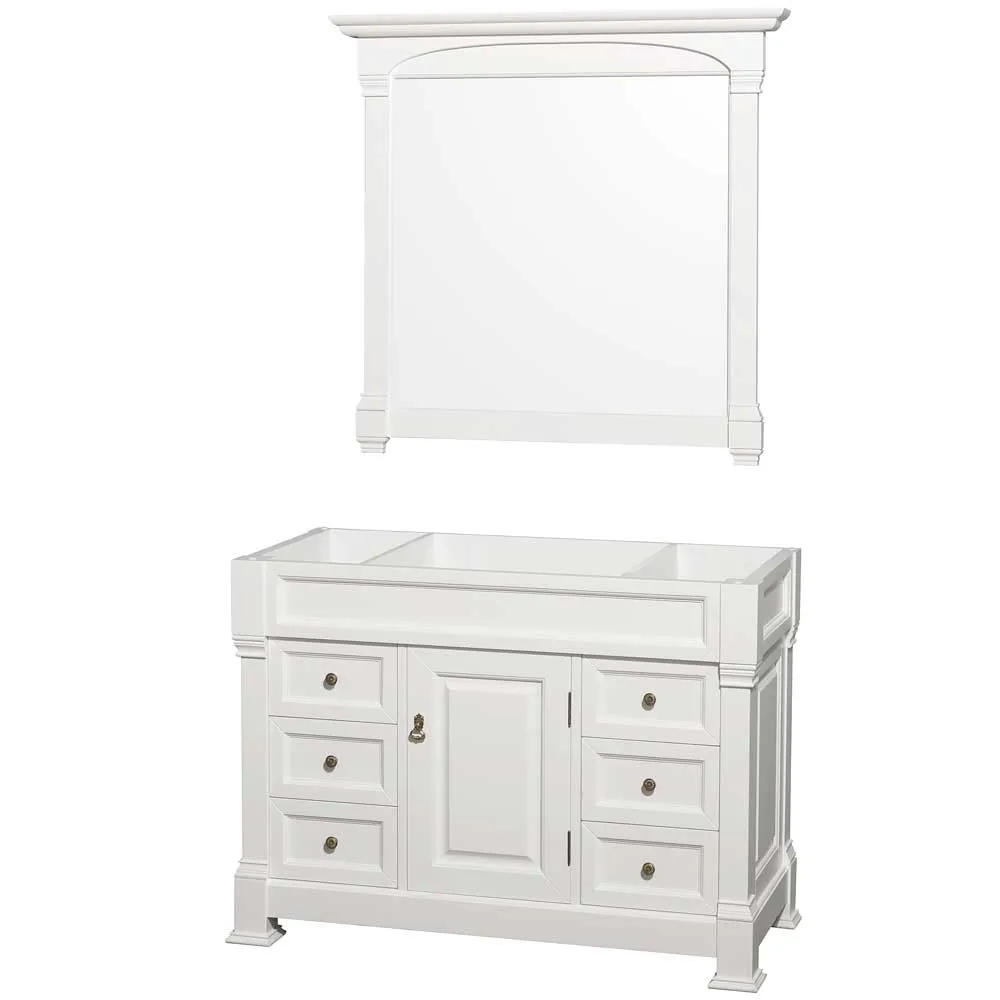 Andover 48 Inch Single Bathroom Vanity in White