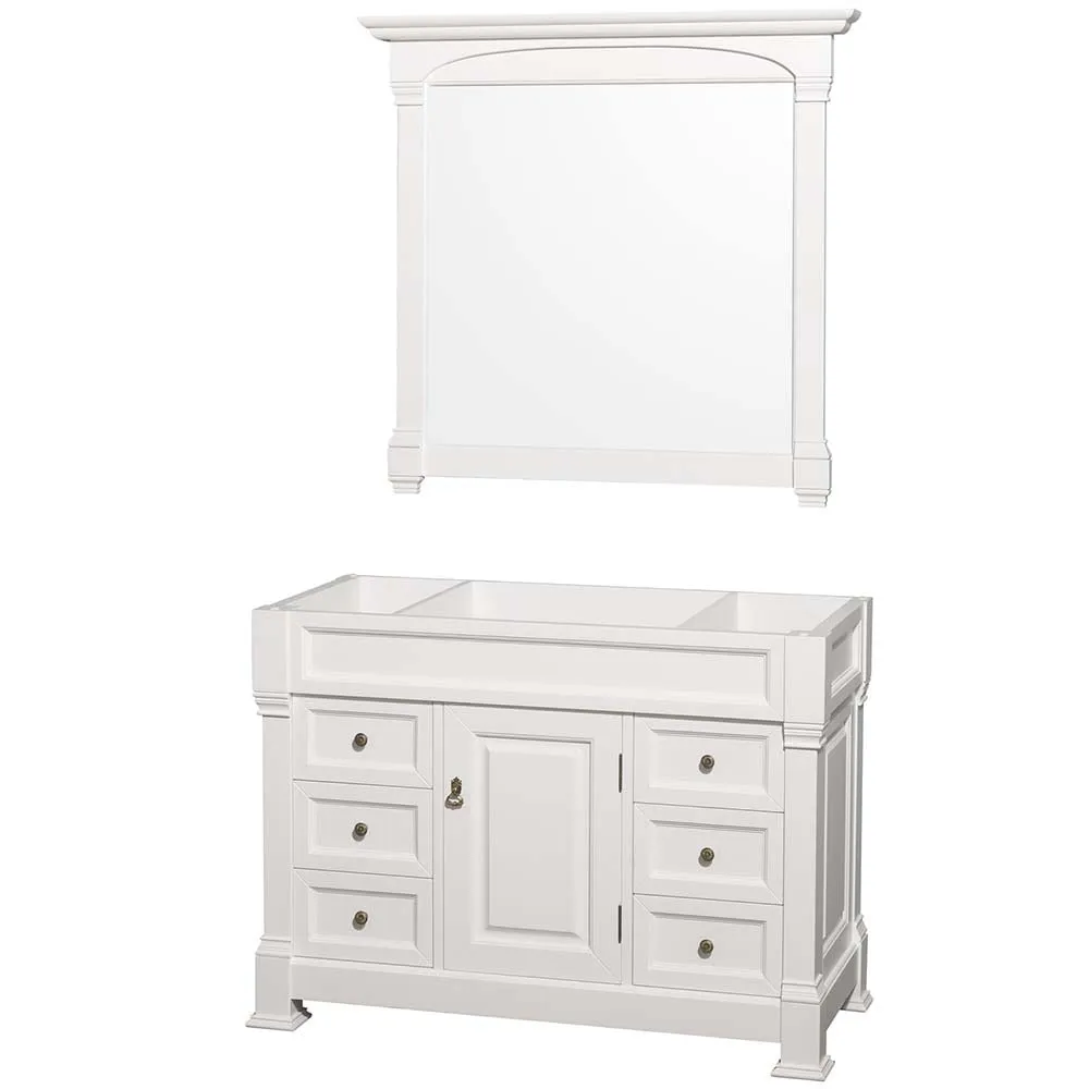 Andover 48 Inch Single Bathroom Vanity in White