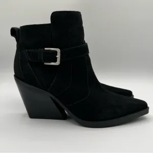 Antonio Melani Peatrie Suede Buckle Detail Casual Western Booties Size 9