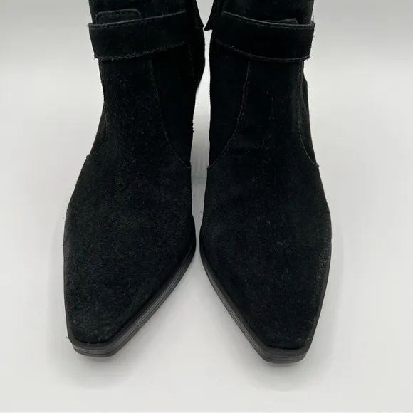 Antonio Melani Peatrie Suede Buckle Detail Casual Western Booties Size 9