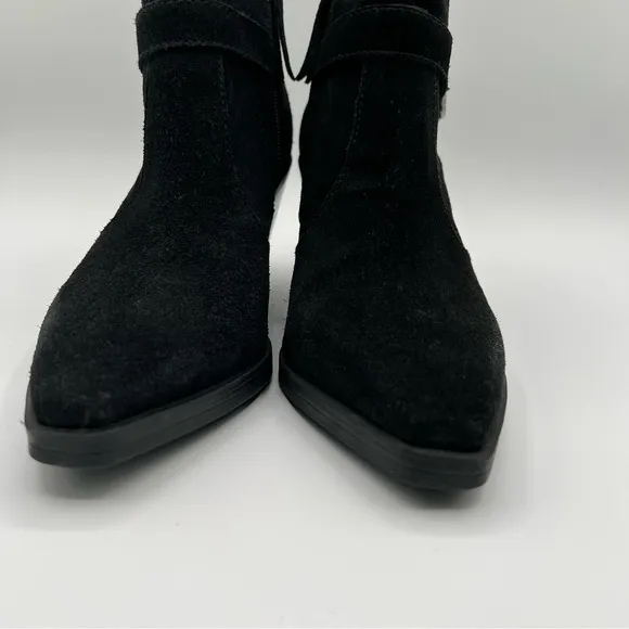 Antonio Melani Peatrie Suede Buckle Detail Casual Western Booties Size 9