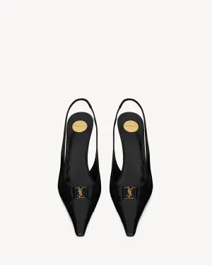Babylone Breteuil Slingback Pumps In Smooth Leather