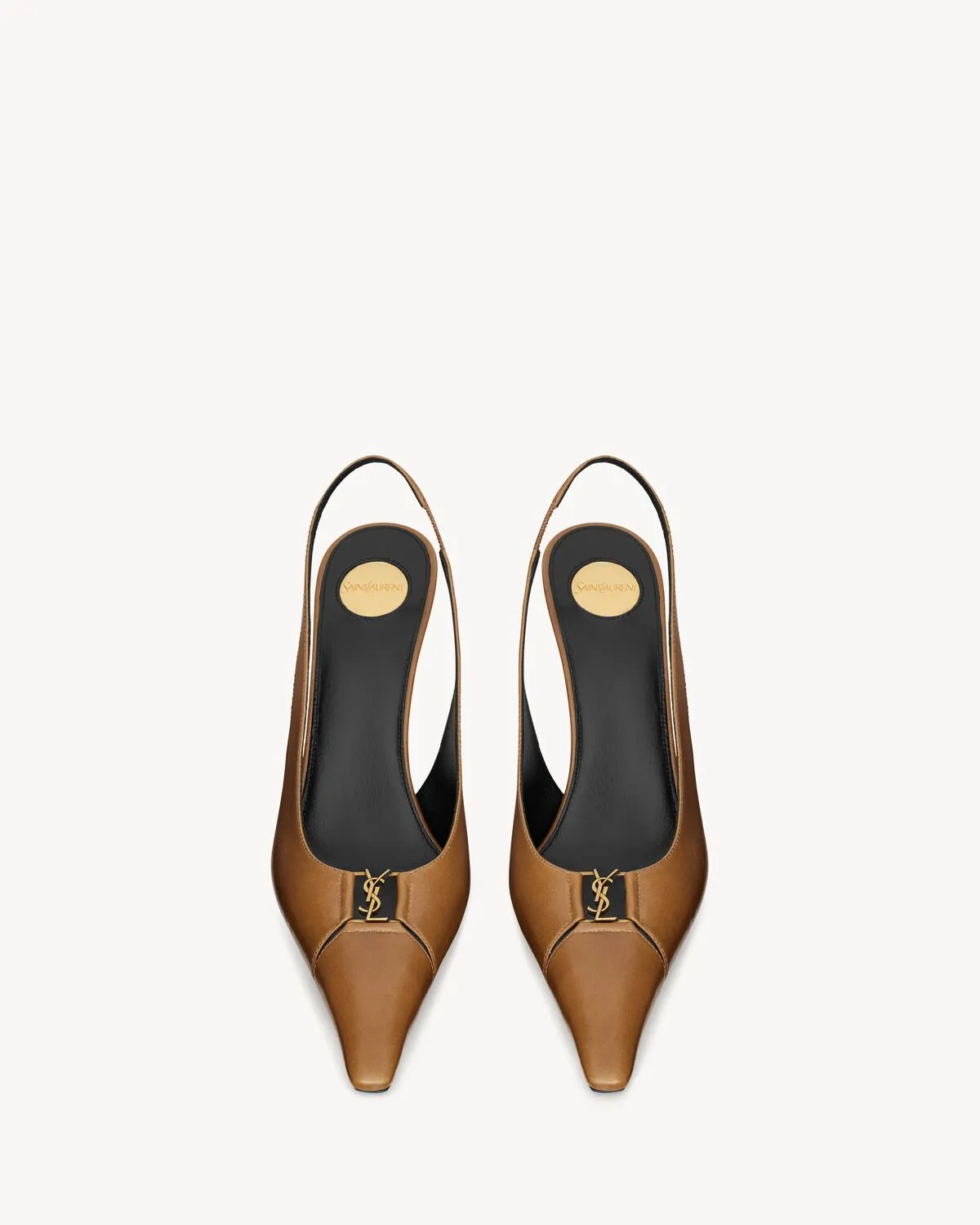 Babylone Breteuil Slingback Pumps In Smooth Leather