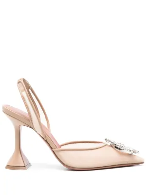 Begum mesh slingback pumps