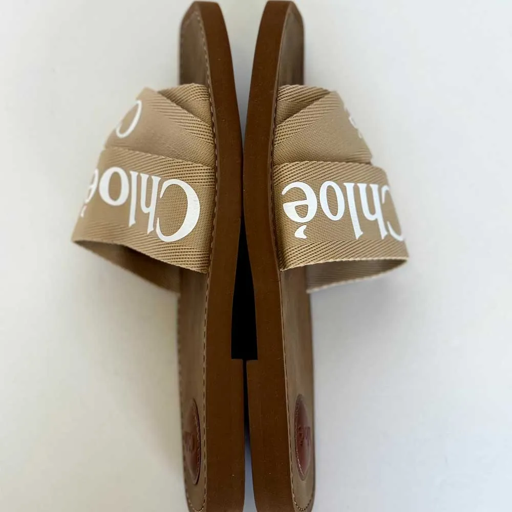 Beige Woody Slides