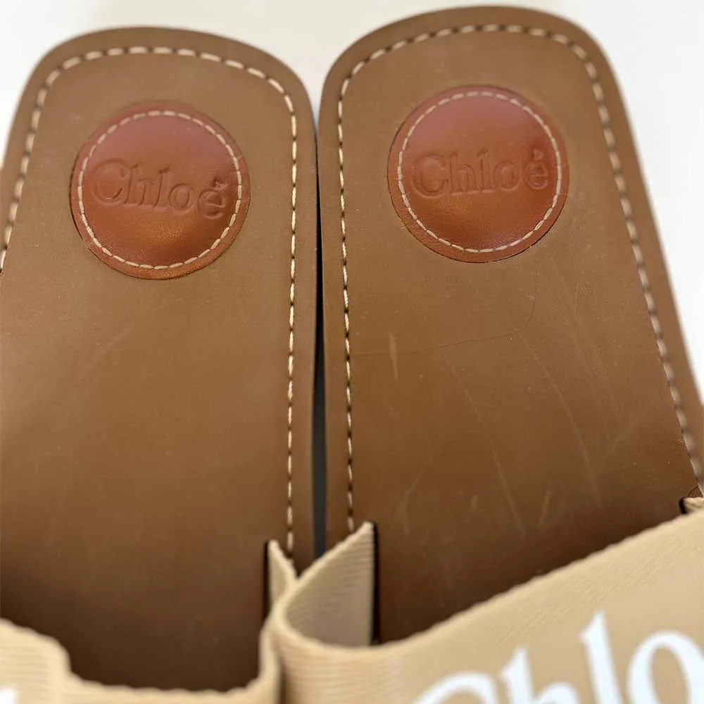 Beige Woody Slides