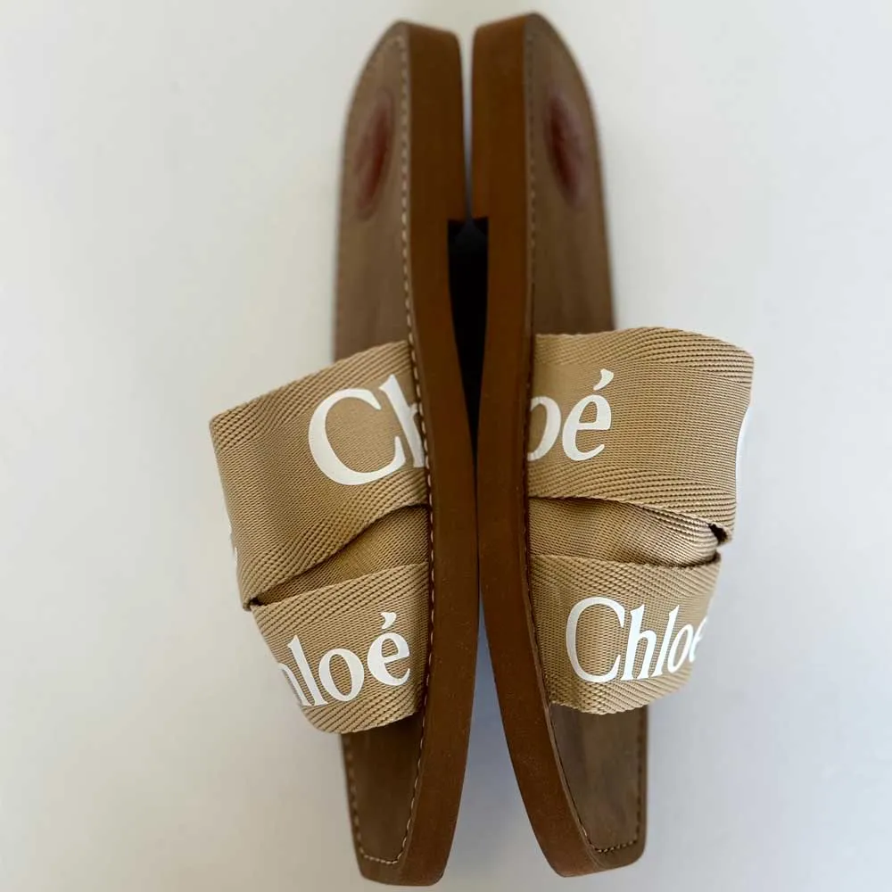 Beige Woody Slides