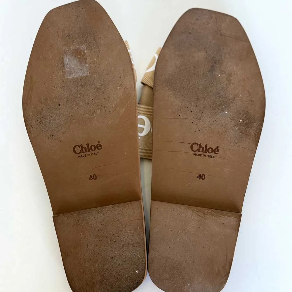 Beige Woody Slides