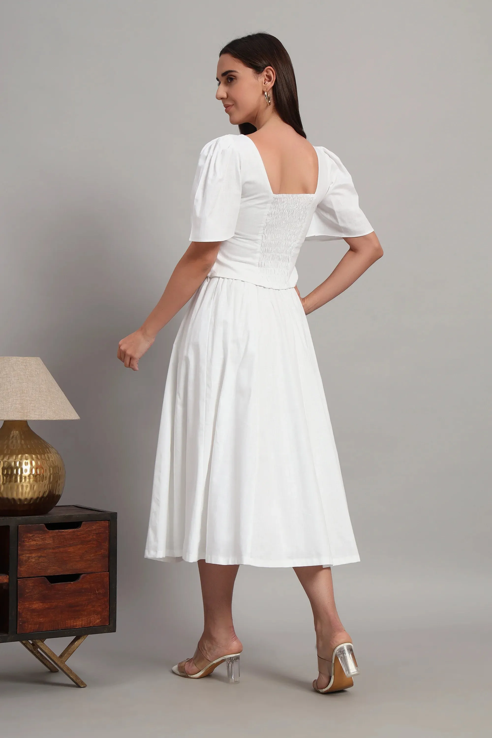 Belle & Flare, Skirt Set White