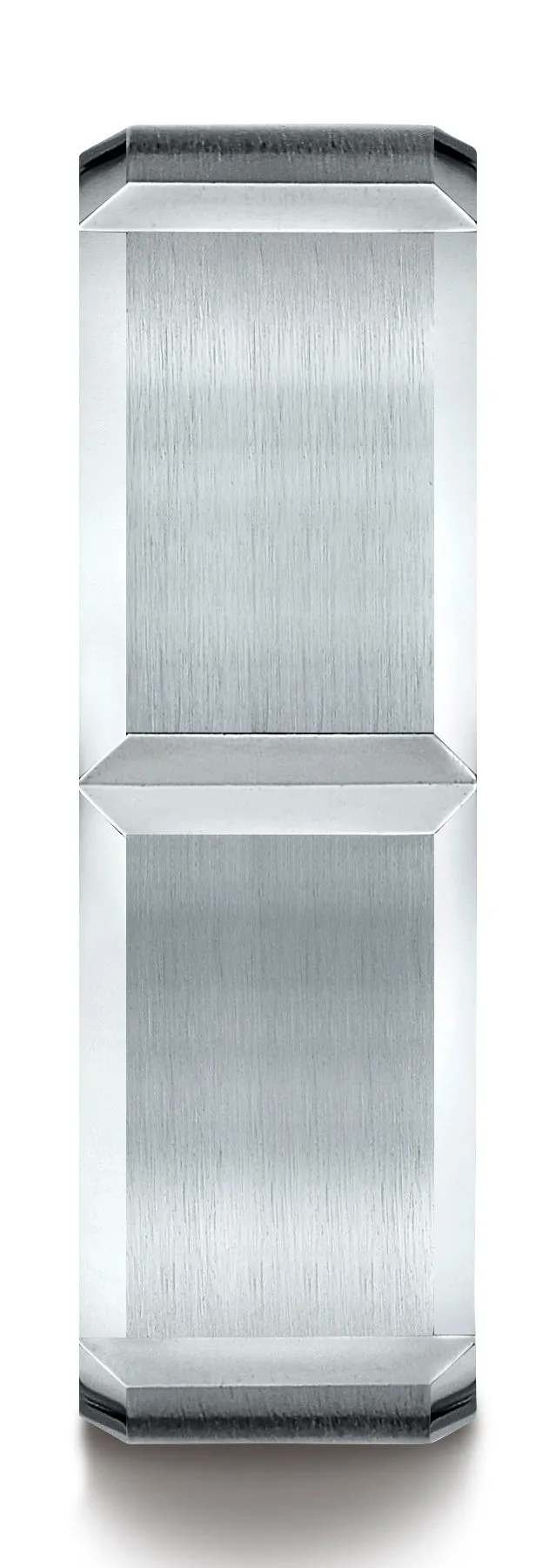 Benchmark Platinum 7mm Comfort-Fit Satin-Finished Grooves Carved Design Band, (Sizes 4-15)