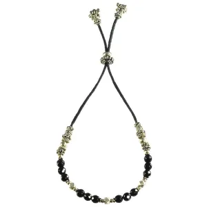 Black Onyx and Silver Elle Bracelet