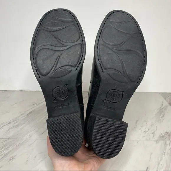 Born Reece Black Leather Bootie 10M