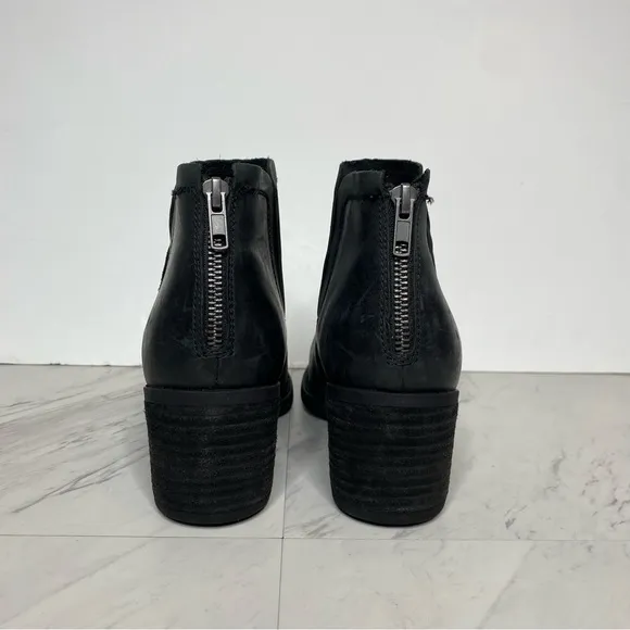 Born Reece Black Leather Bootie 10M