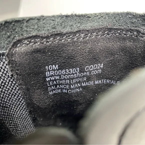 Born Reece Black Leather Bootie 10M