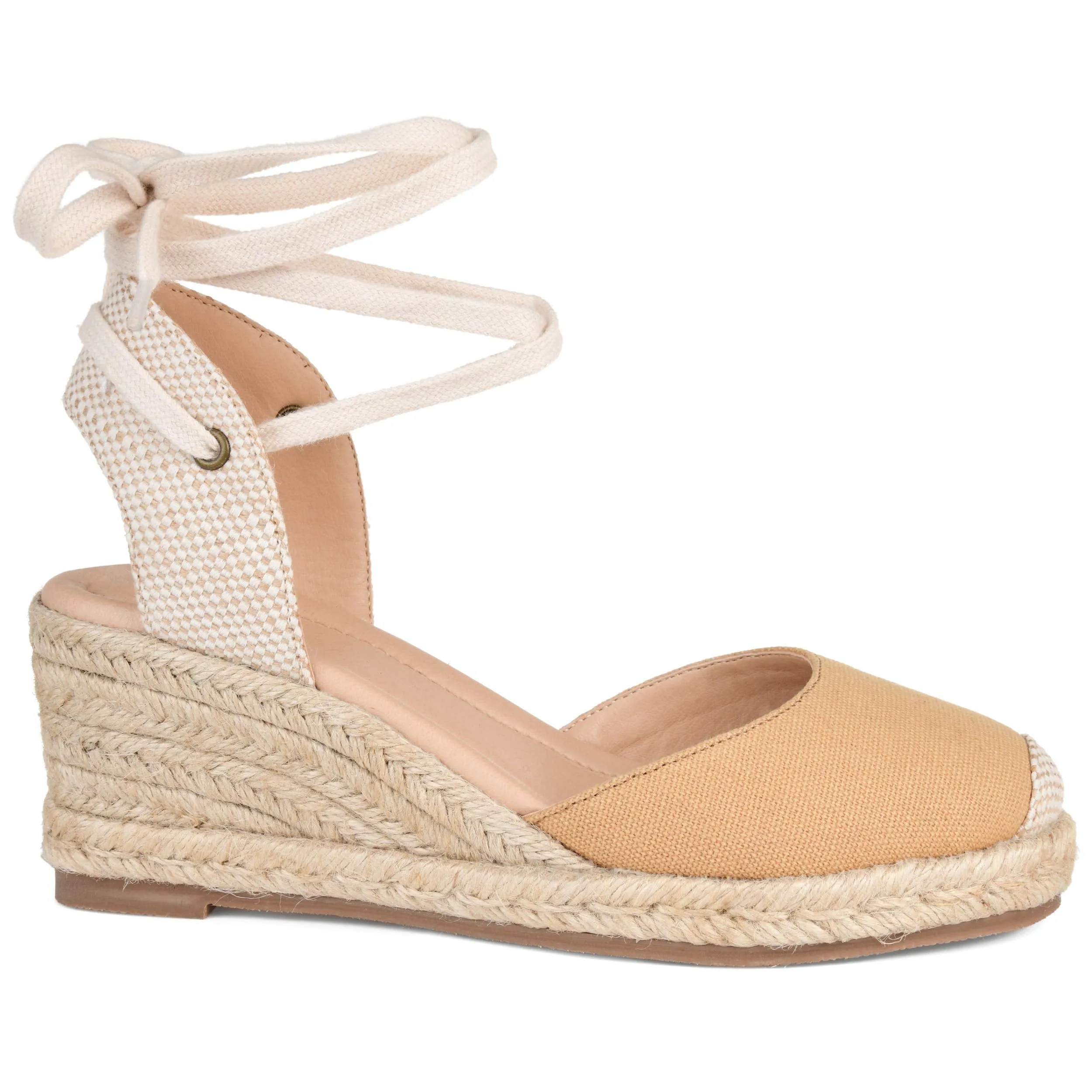 Brinley Co Comfort Womens Espadrille Wedge Tan, 8 Regular US