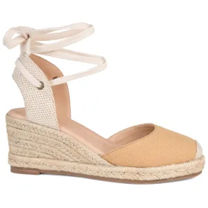 Brinley Co Comfort Womens Espadrille Wedge Tan, 8 Regular US