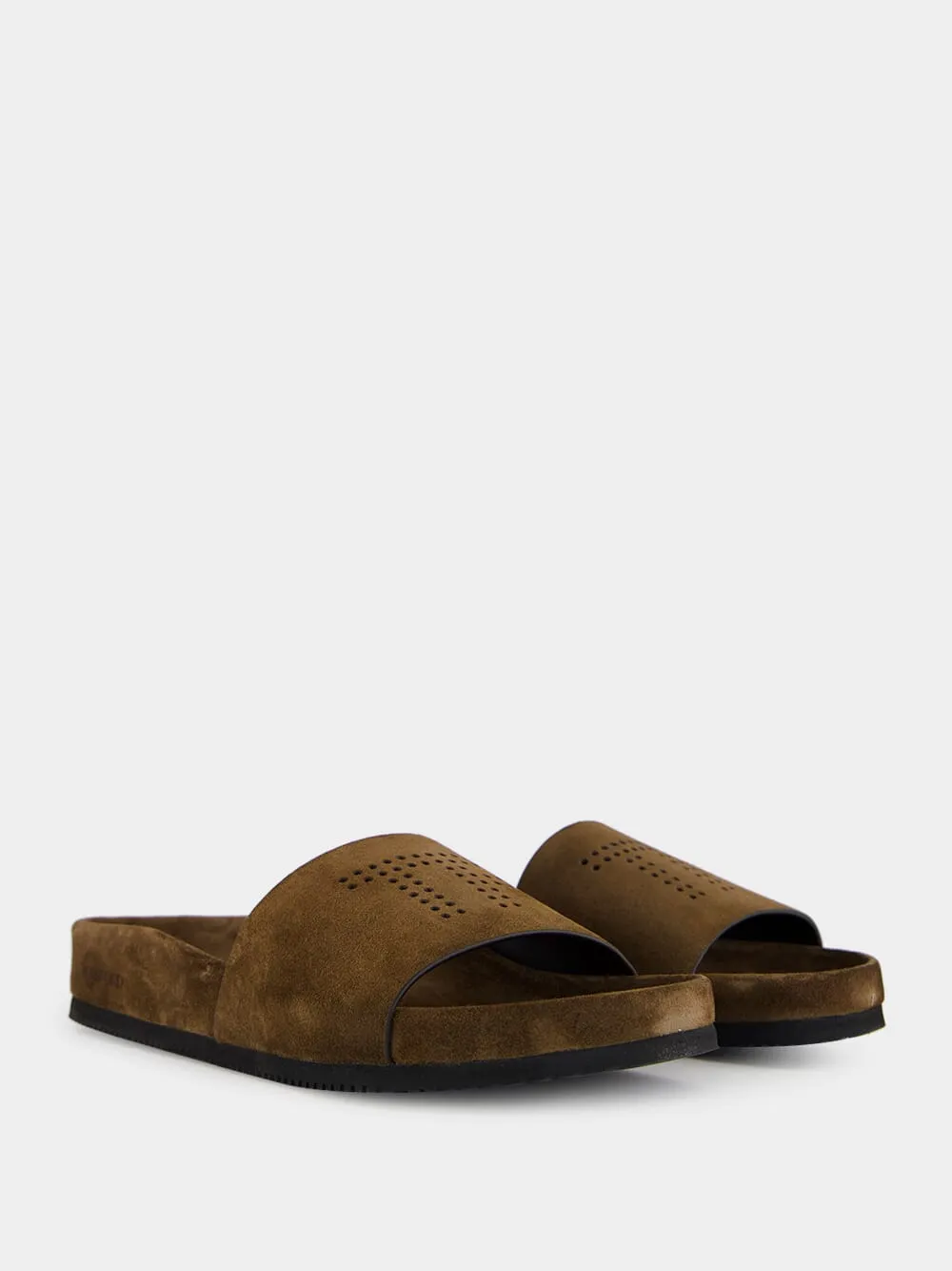 Brown Wicklow Suede Slides