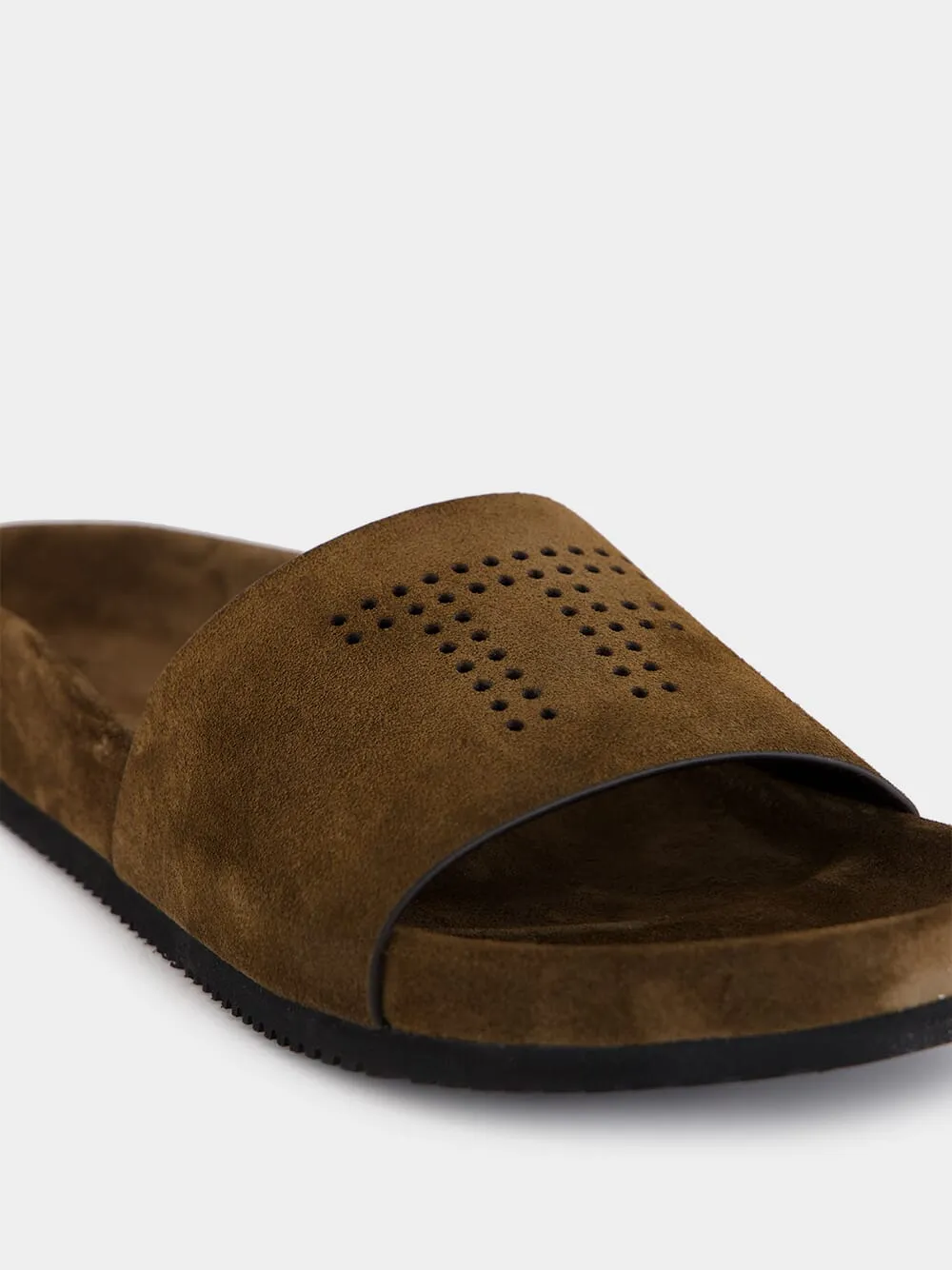 Brown Wicklow Suede Slides