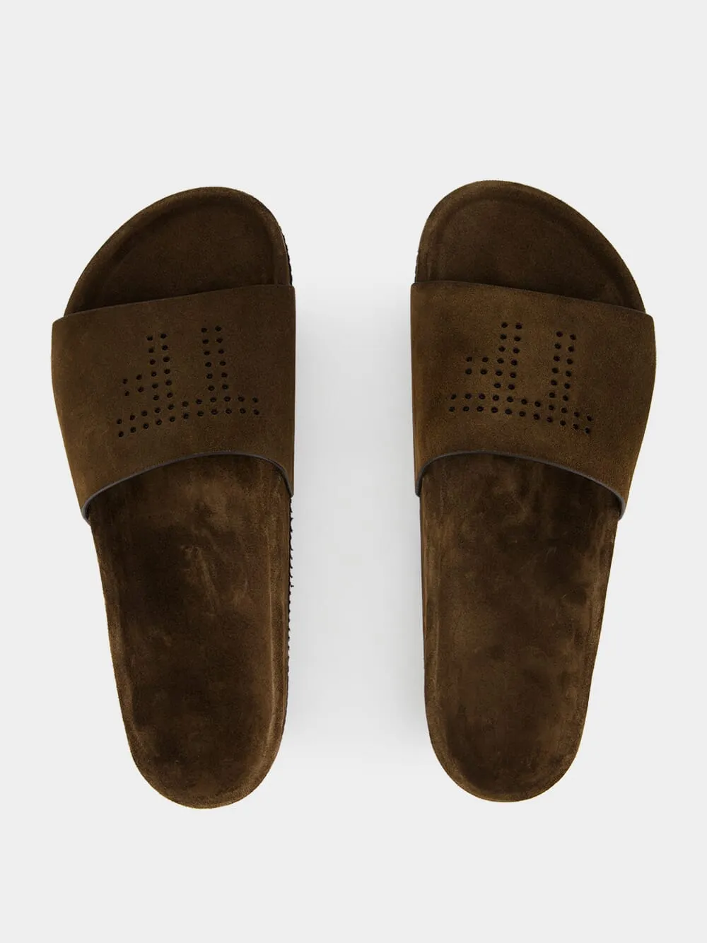 Brown Wicklow Suede Slides