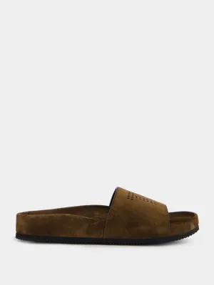 Brown Wicklow Suede Slides