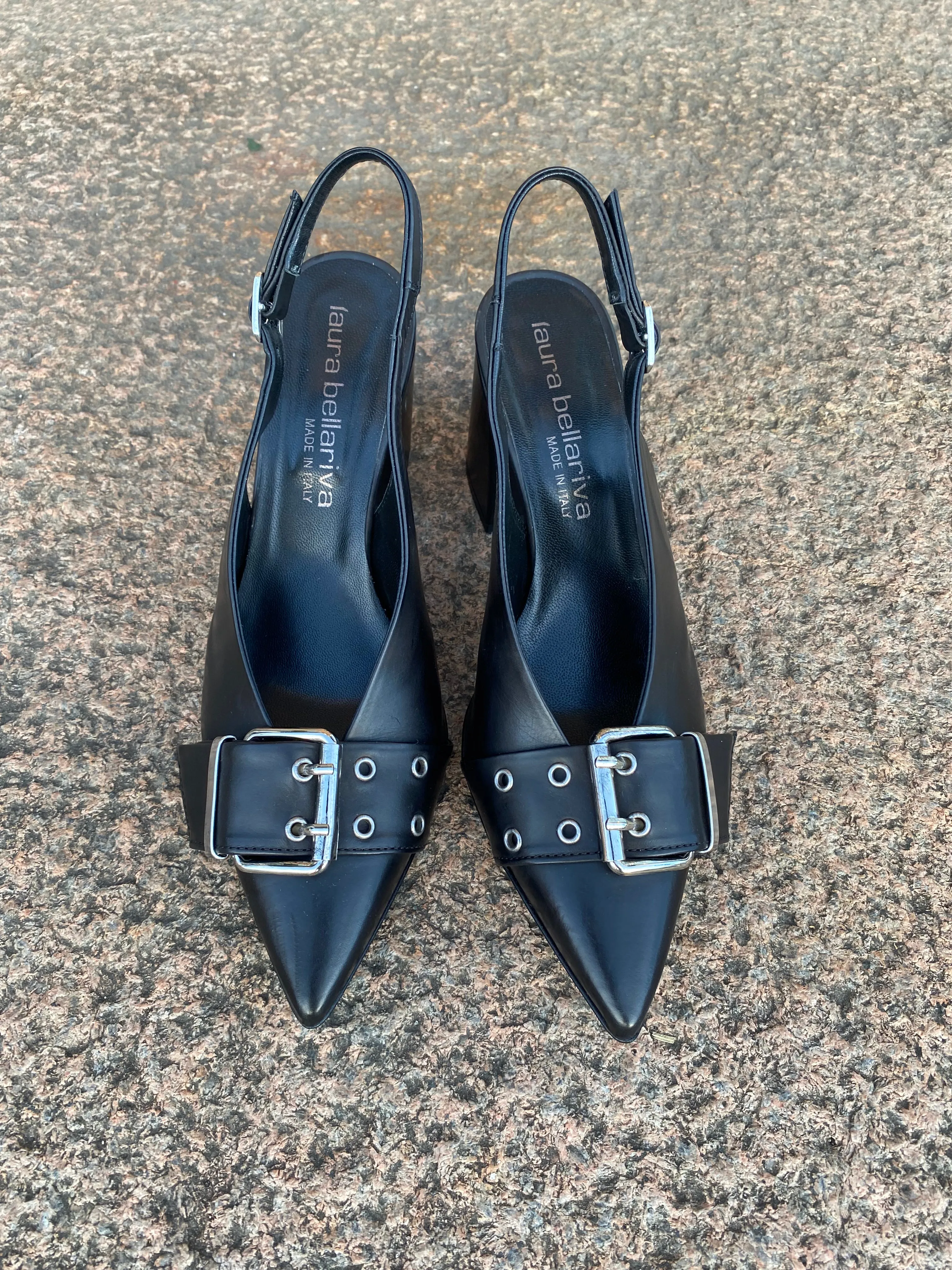 Buckle Heel Nero