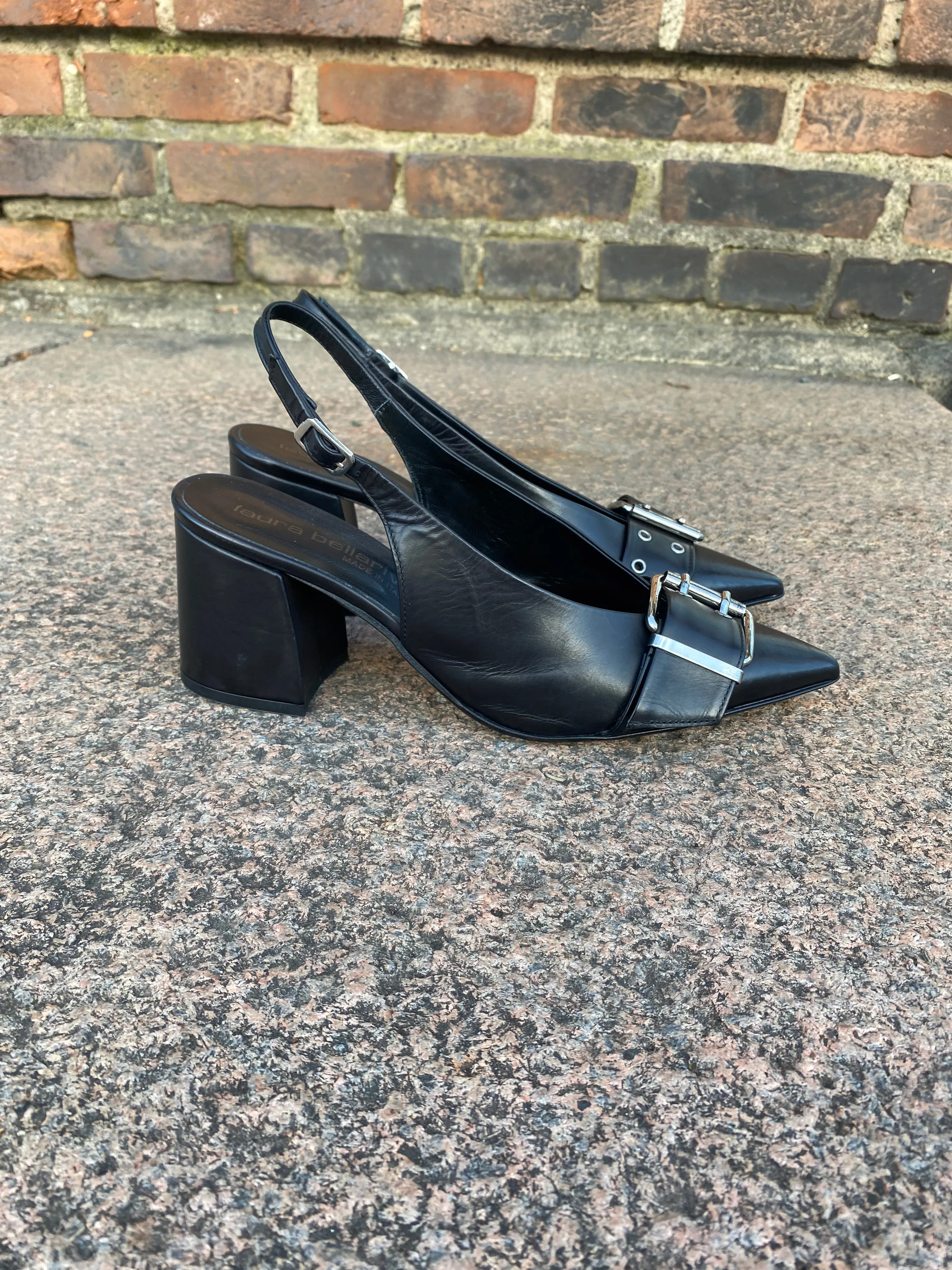 Buckle Heel Nero