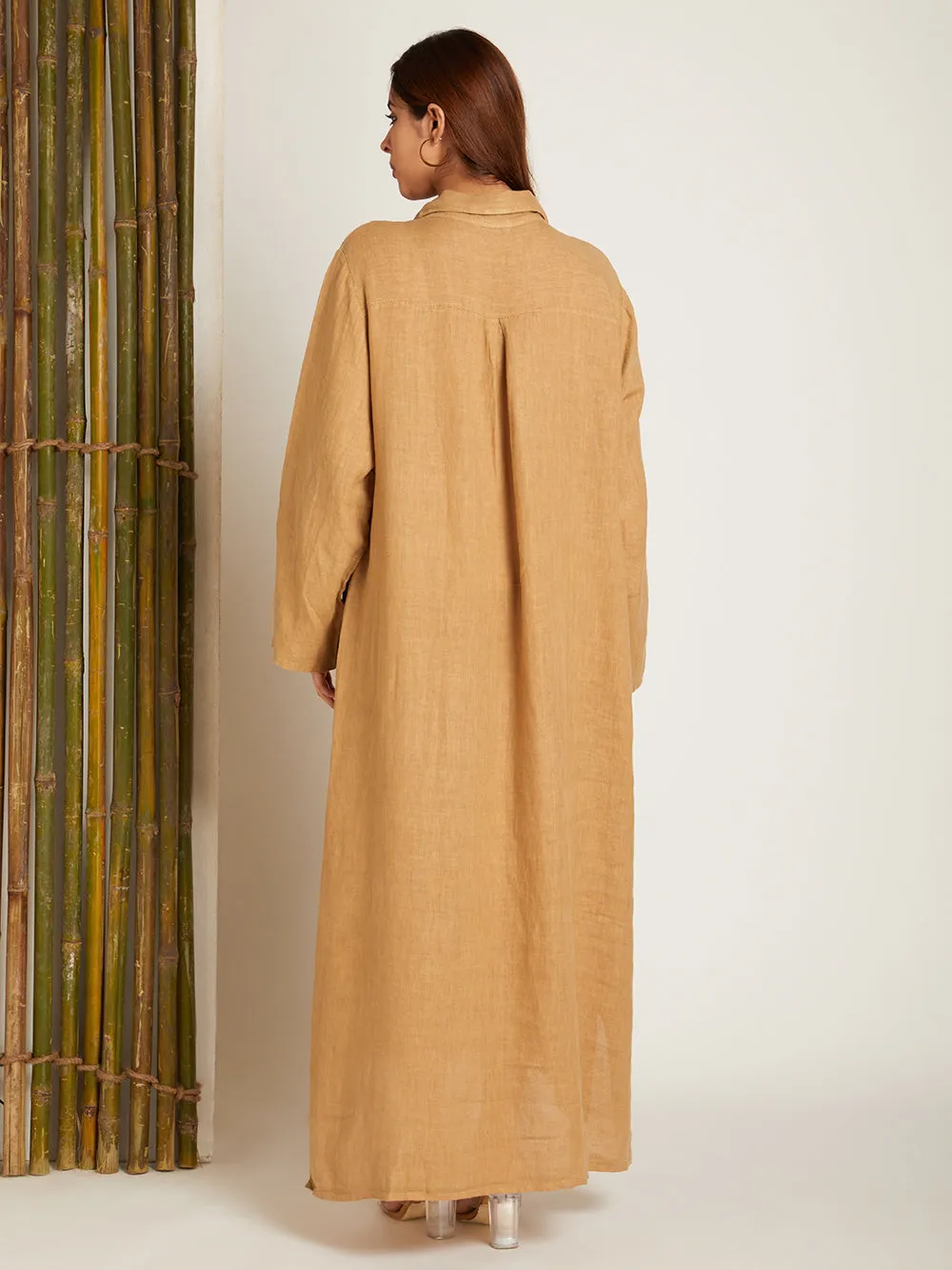 BUTTONED FRONT SHIRT DRESS