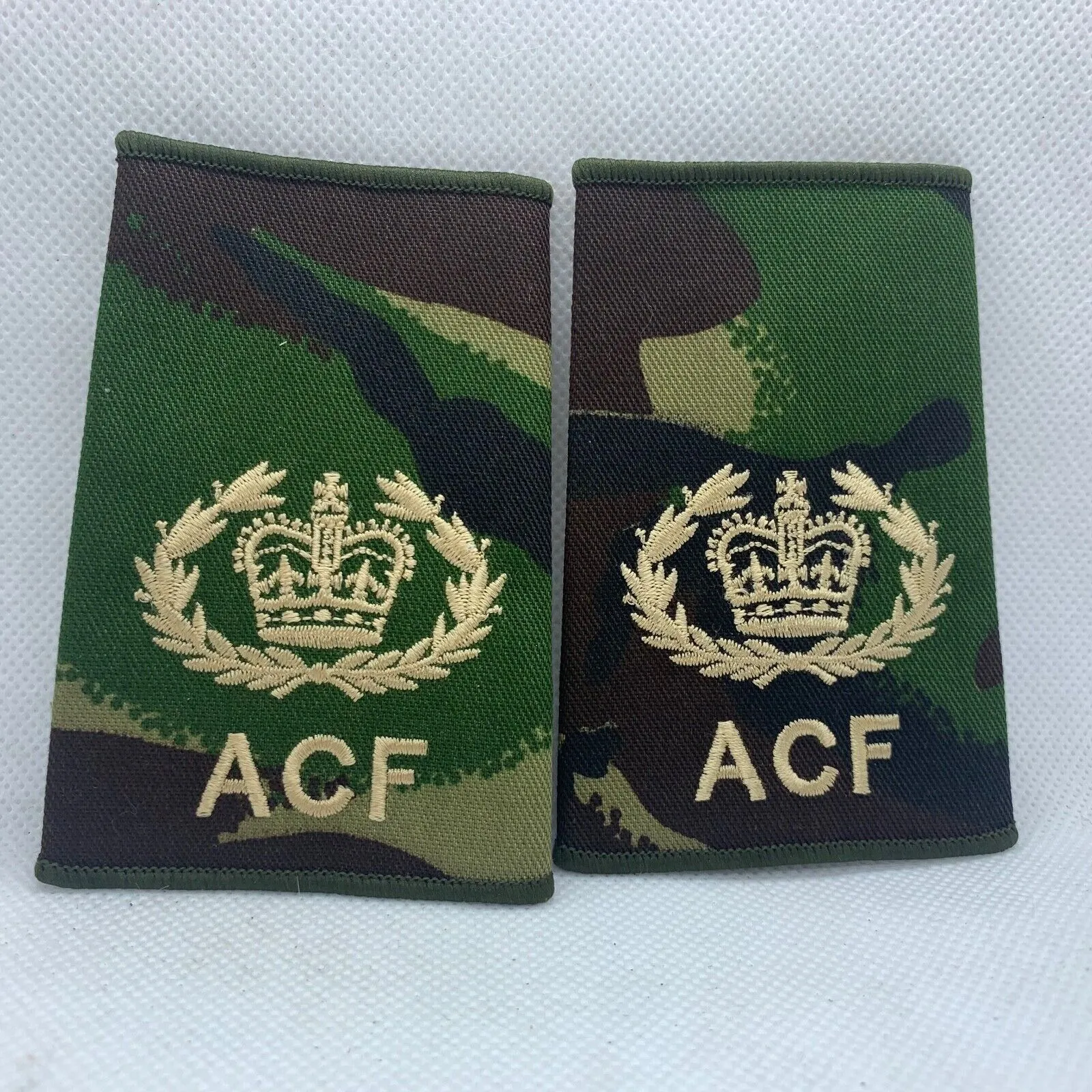 Cadet ACF DPM Rank Slides / Epaulette Pair Genuine British Army - NEW