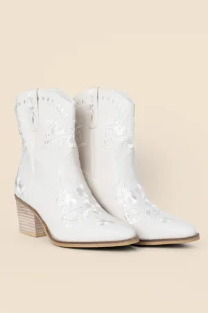 Calico Ivory Floral Booties