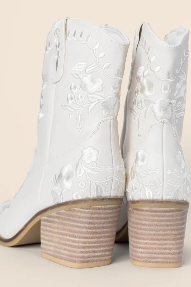 Calico Ivory Floral Booties