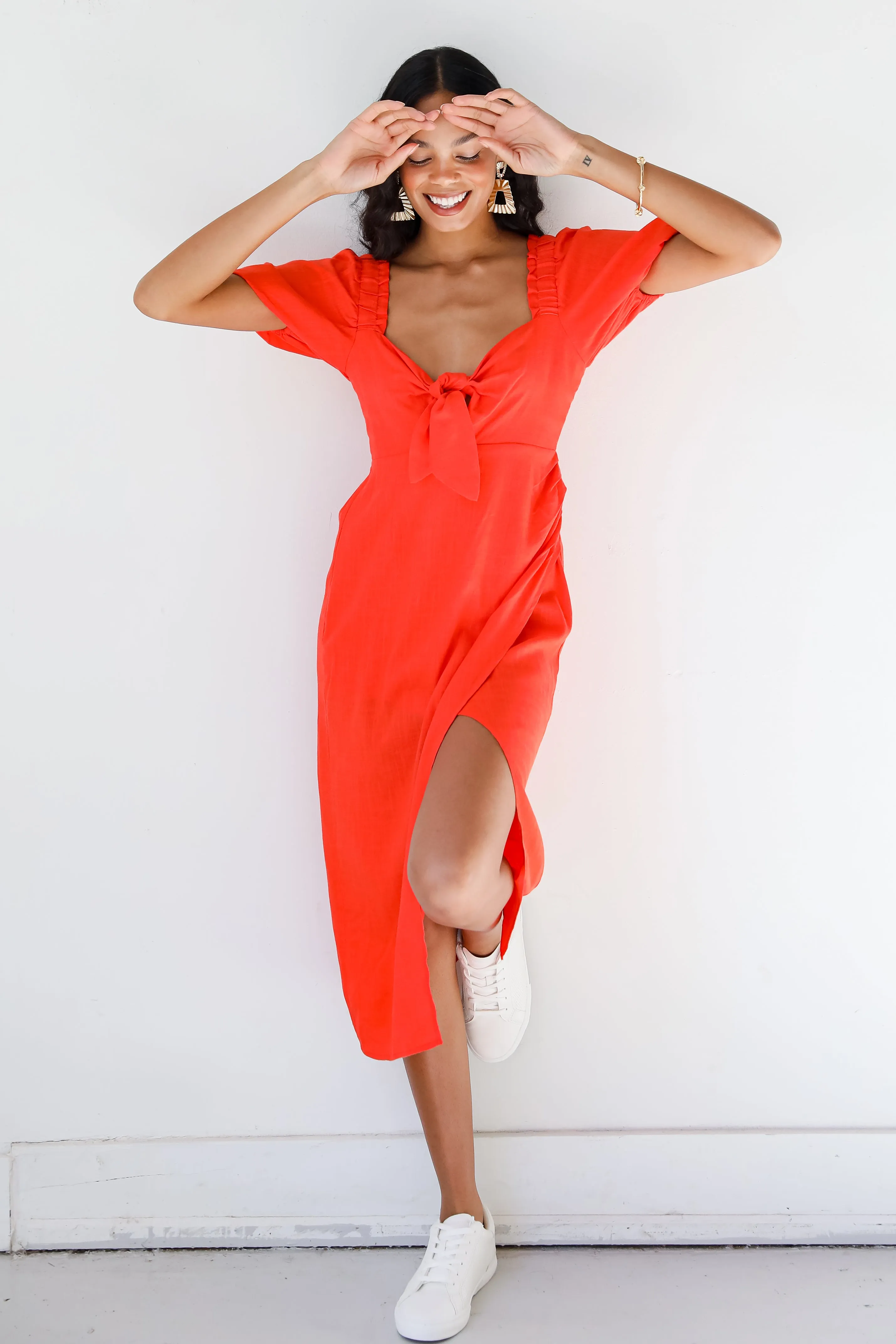 Caught Feelings For You Midi Dress