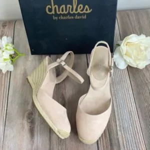 Charles Blush-MS Microsuede Wedge 8.5M