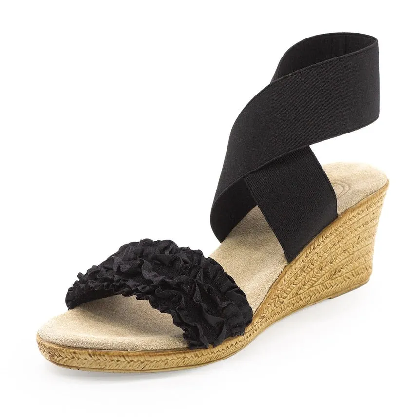 Charleston Shoe Co. Carolina Wrap-Up Espadrille Wedge Sandal