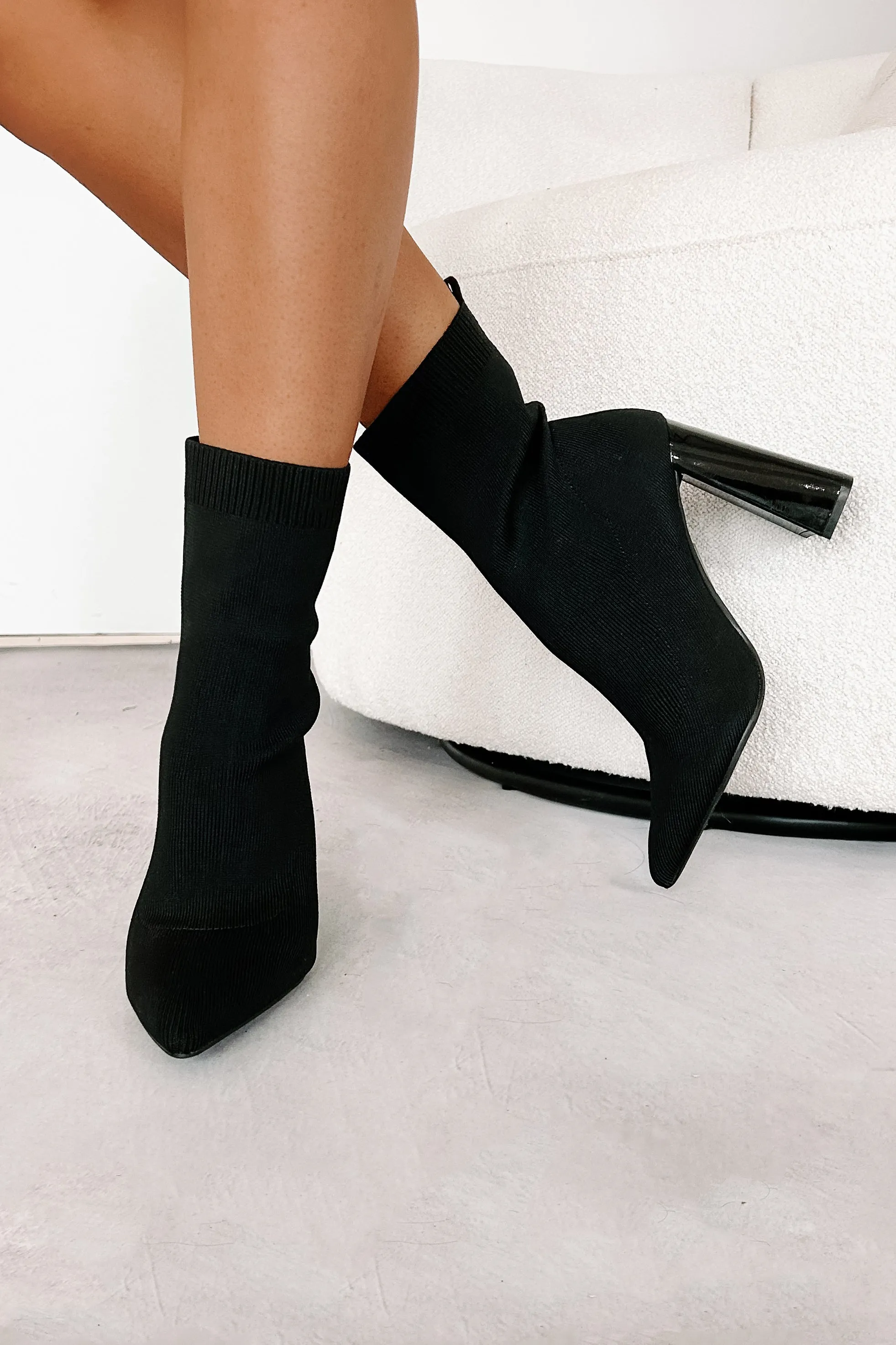 Copy My Style Knit Booties (Black)