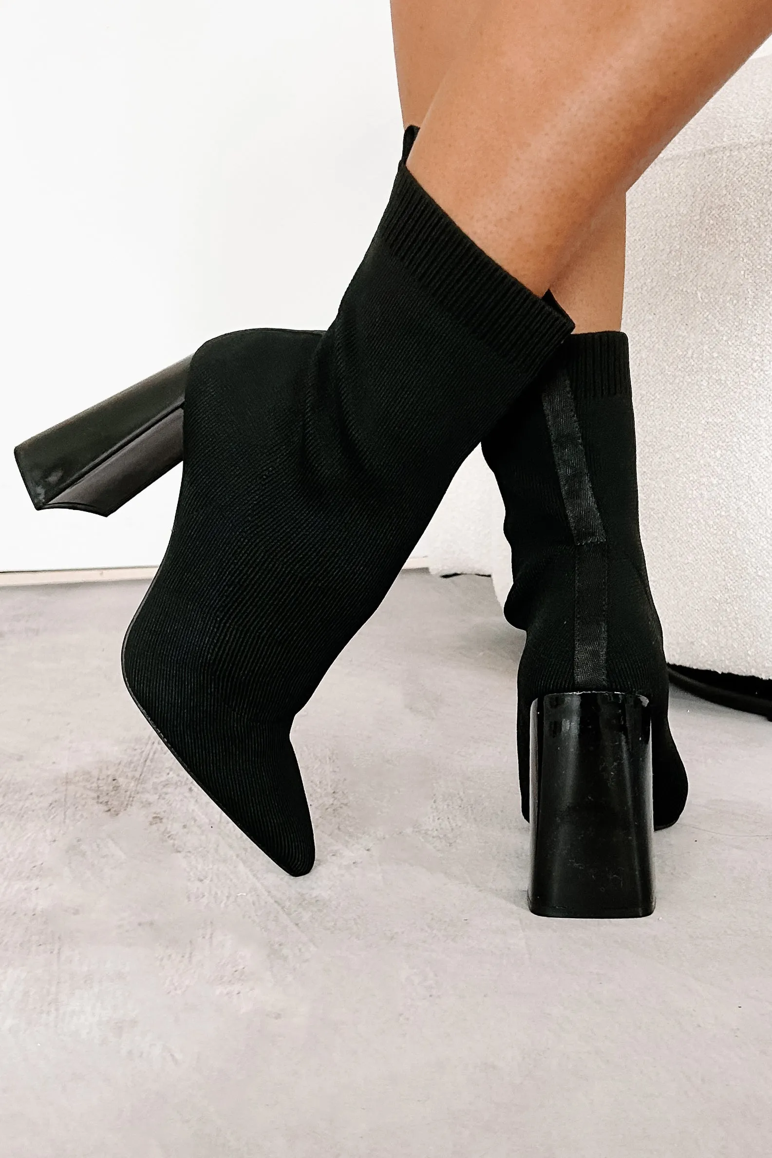 Copy My Style Knit Booties (Black)