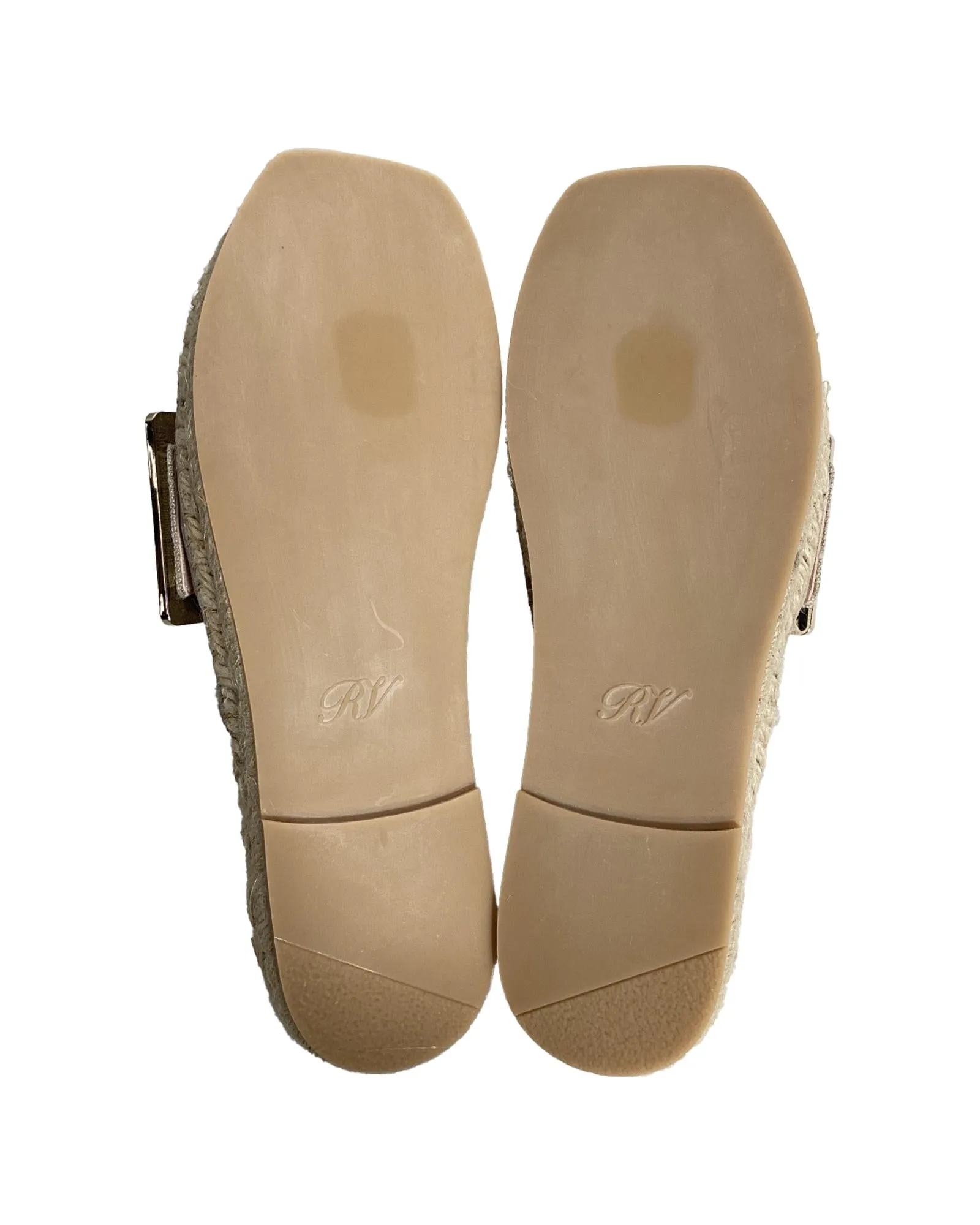 Crystal Buckle Espadrille Slides