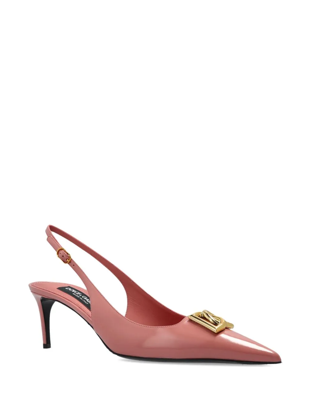 Dg logo leather pumps