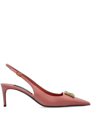 Dg logo leather pumps