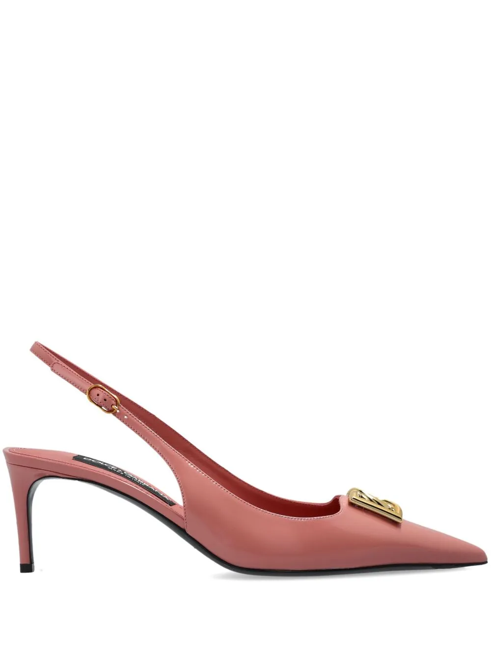 Dg logo leather pumps