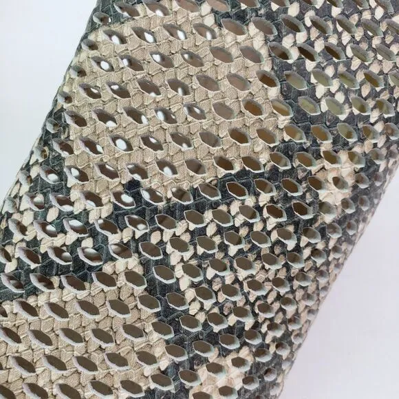 Dolce Vita Sher Womens Sz 8.5 Beige Snakeskin Slip On 2.25&quot; Heel Pointed Booties