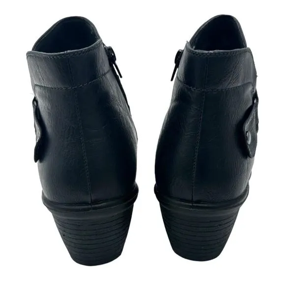 Easy Street Women's Damita Booties Navy Light  Flexible Zipper Block  Size 12M