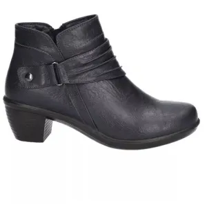 Easy Street Women's Damita Booties Navy Light  Flexible Zipper Block  Size 12M