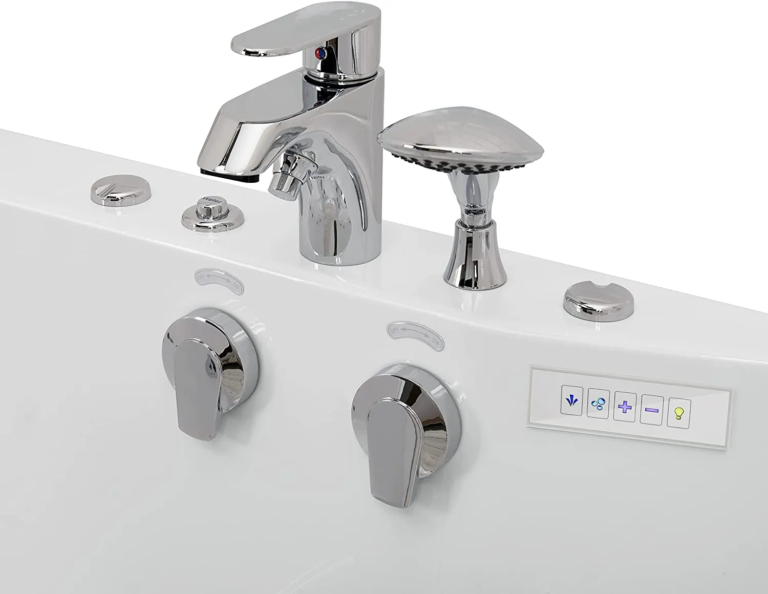 Ellas Bubbles TO2SA3260L Tub4Two Walk in tub Two seat, Hydro air Massage, Fast Fill Faucet, Left Drain, White