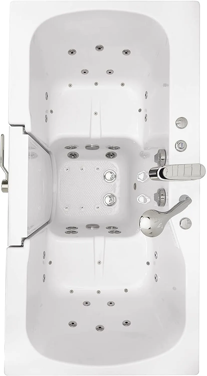 Ellas Bubbles TO2SA3260L Tub4Two Walk in tub Two seat, Hydro air Massage, Fast Fill Faucet, Left Drain, White