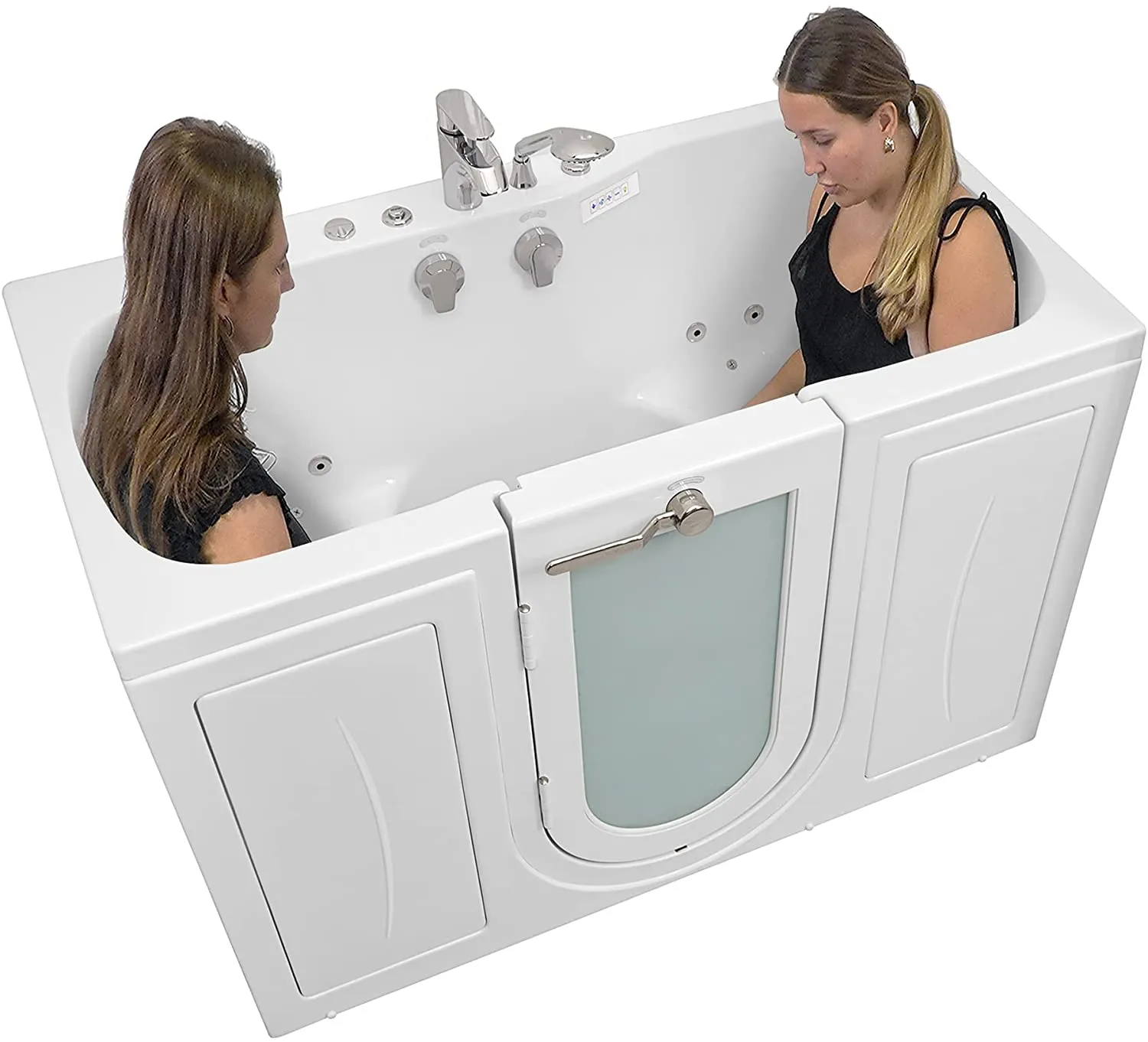 Ellas Bubbles TO2SA3260L Tub4Two Walk in tub Two seat, Hydro air Massage, Fast Fill Faucet, Left Drain, White